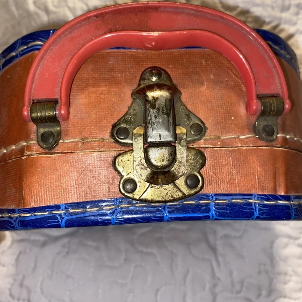 Vintage Disney Mickey Mouse Donald Duck Pluto Plane Suitcase Travel Bag Rare 50s